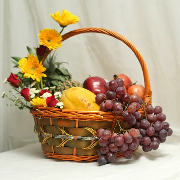 Tropical Fruit Medley with Flowers