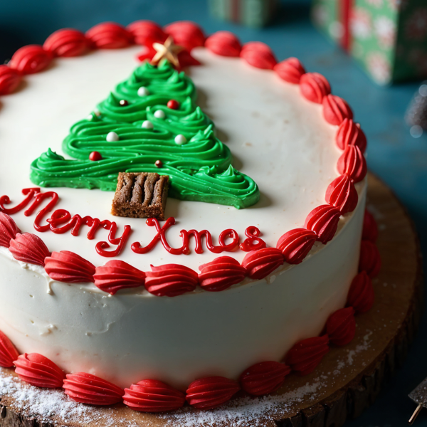 Xmas Tree Treasure Cake