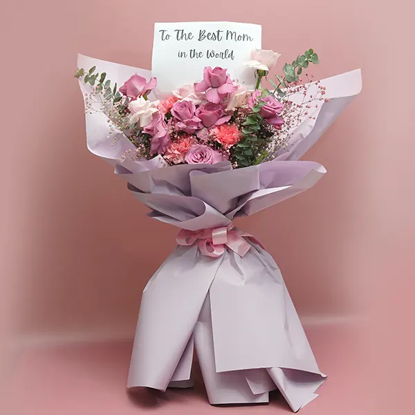 Lavender Rose-Carnation Bouquet