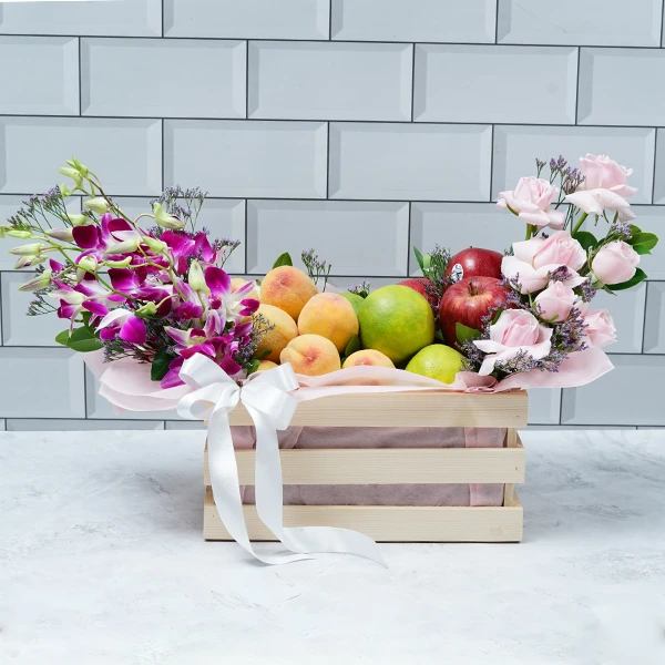 Lush Floral Fruit Box