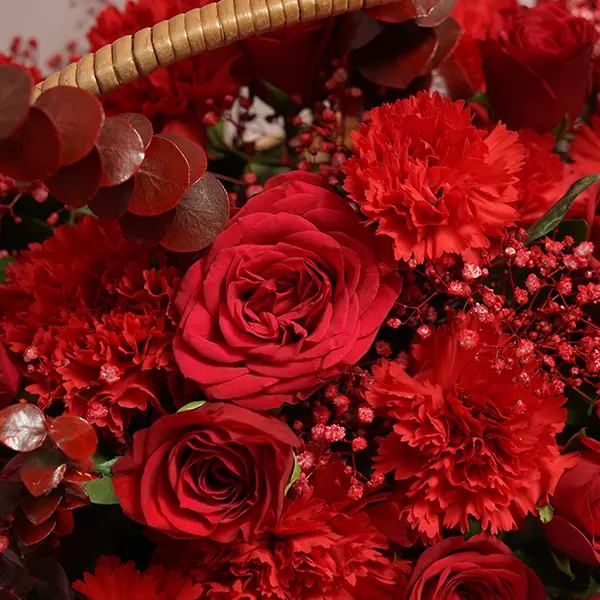 Scarlet Bloom Basket & Chocolates