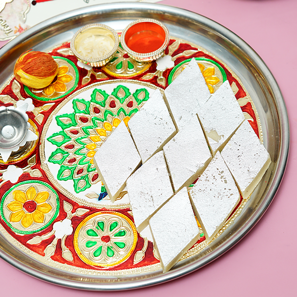 Peacock Rakhi Sweet Hamper