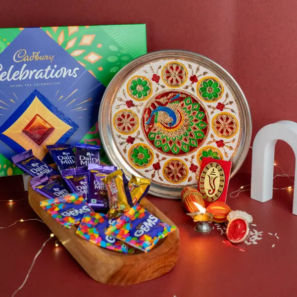 Colorful Thali With Cadbury Celebration
