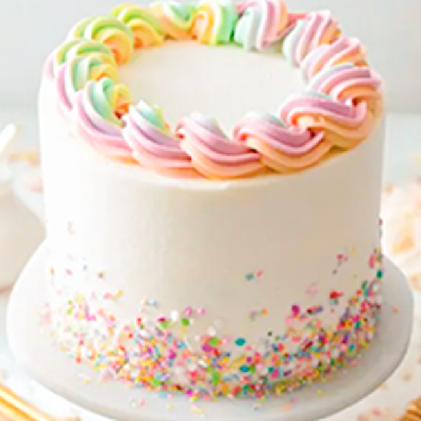 Rainbow Vanilla cake