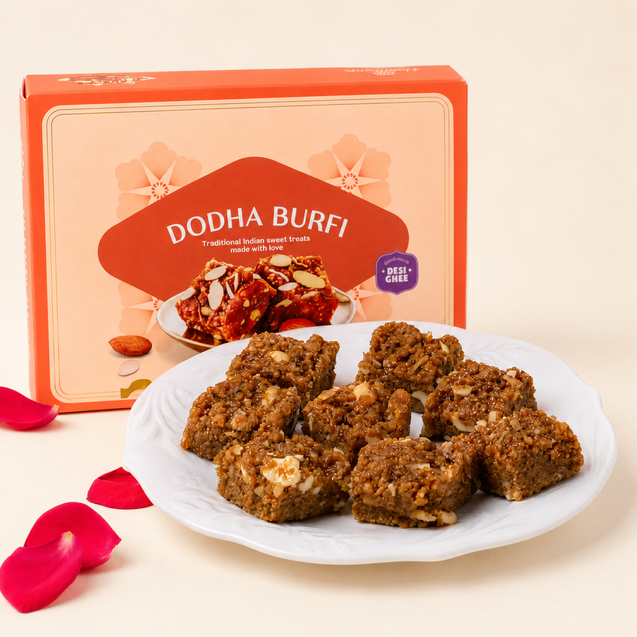 Designer Floral Rakhi & Thaali