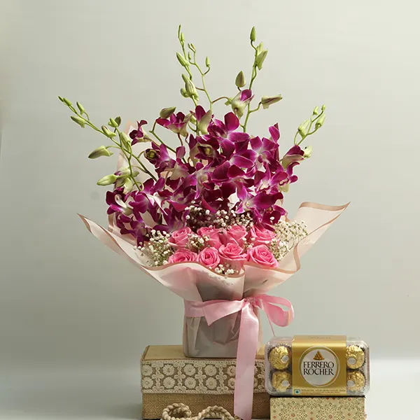 Chocolates & Orchid Rose Fusion