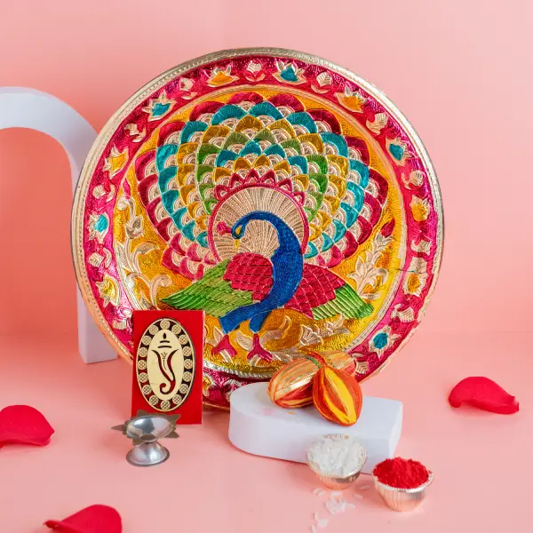 Festive Peacock Thali Set