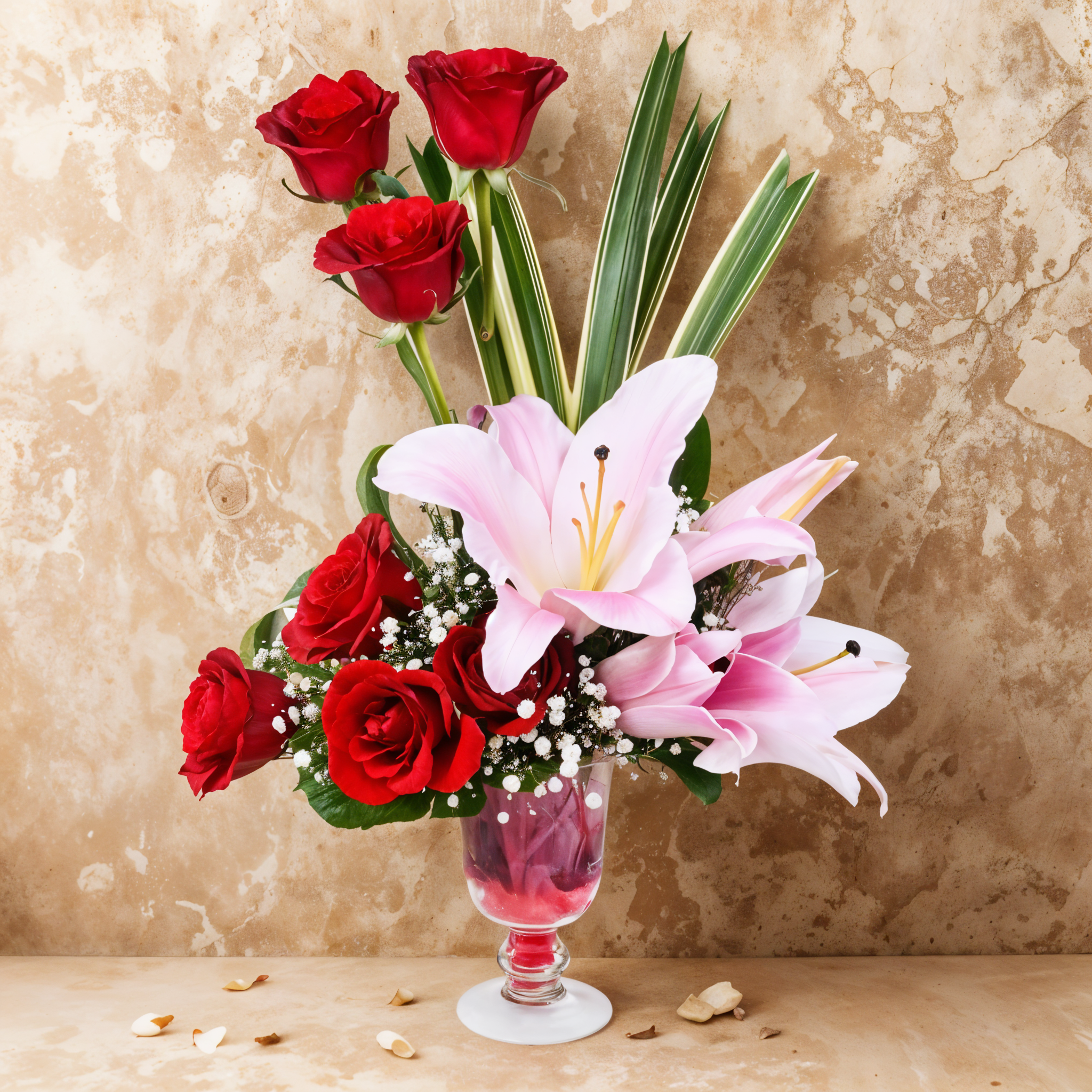 Attractive Blossoms Vase Hamper