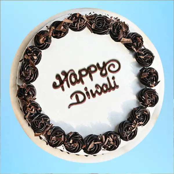 Happy Diwali Blackforest Cake