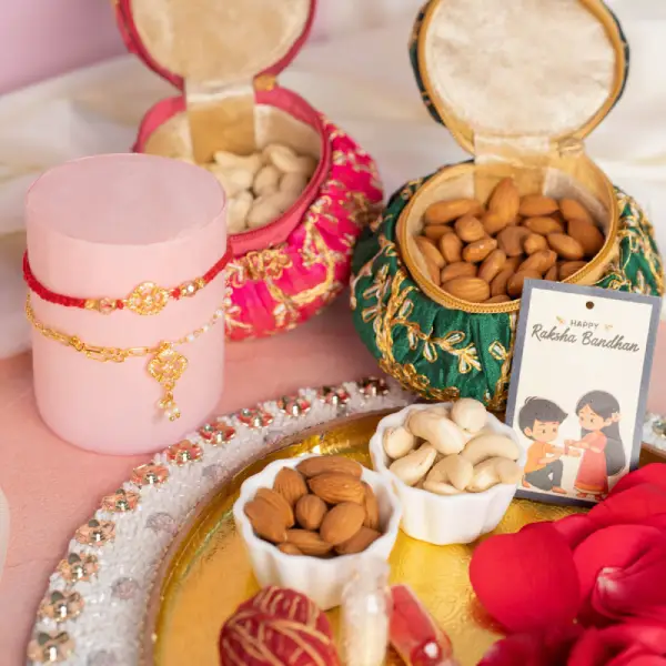 Silver Dry Fruit Thali