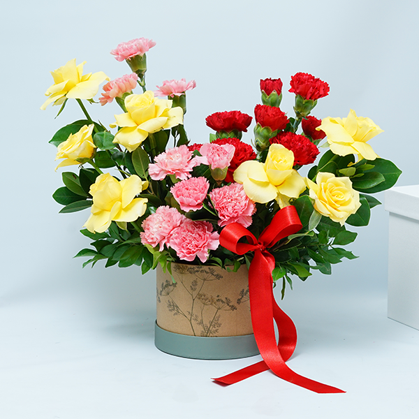 Joyful Roses N Carnations Box