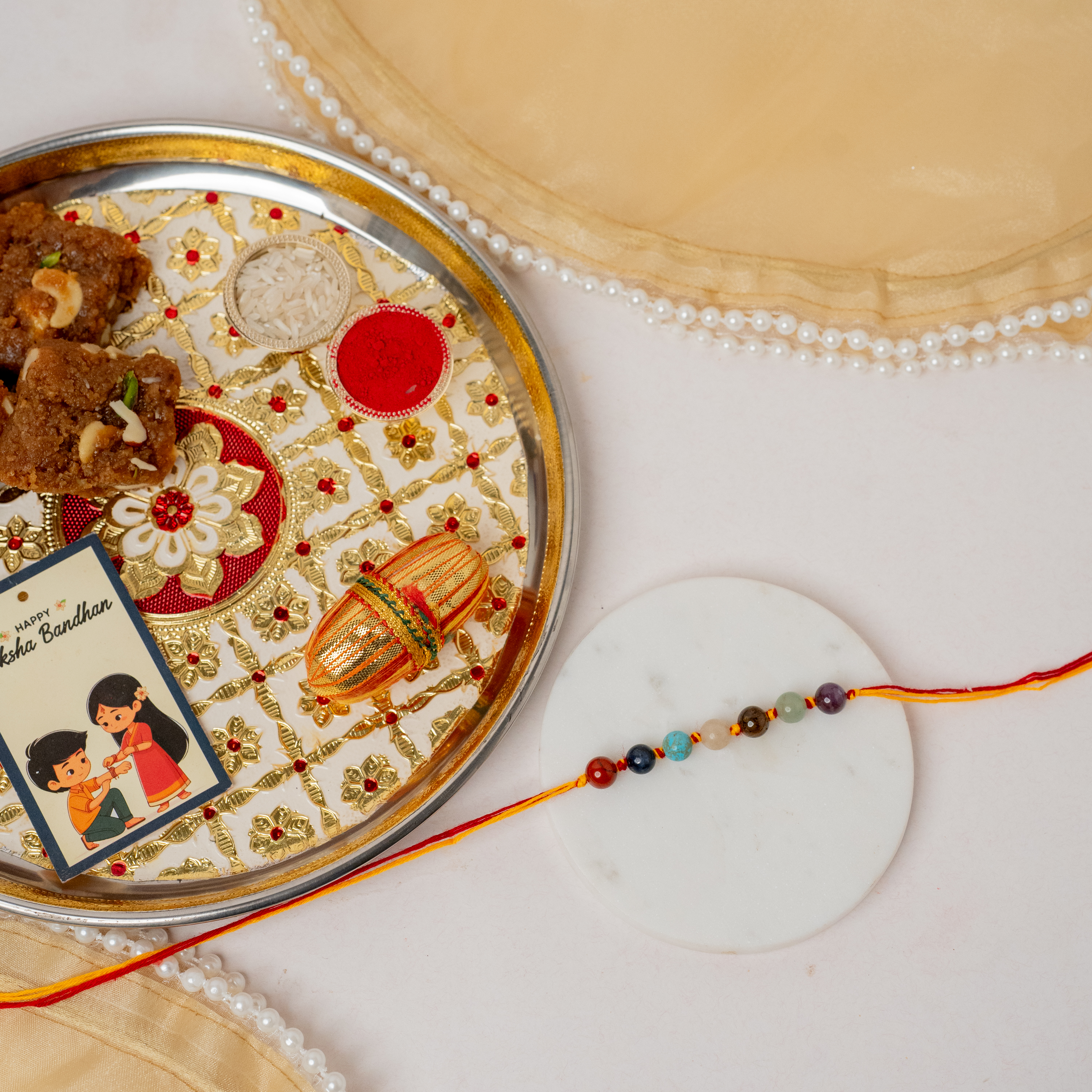 7 Chakra Stone Rakhi & Thaali