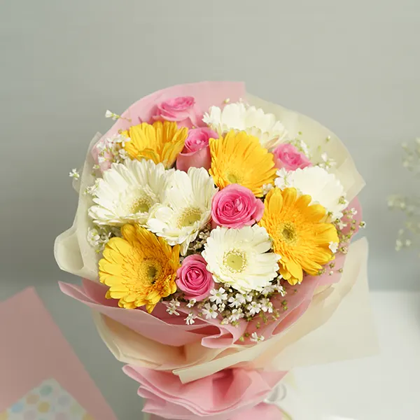 Radiant Gerbera & Rose Bouquet