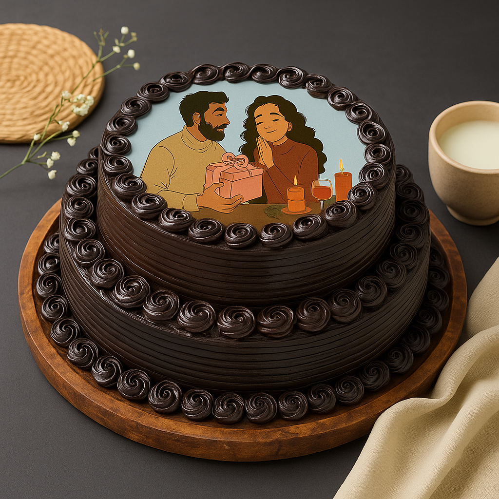 Double Delight Photo Cake