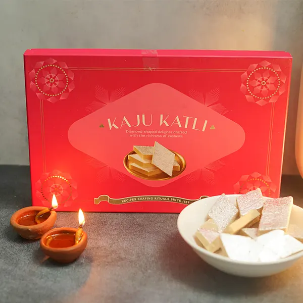 Kaju Katli with Diya