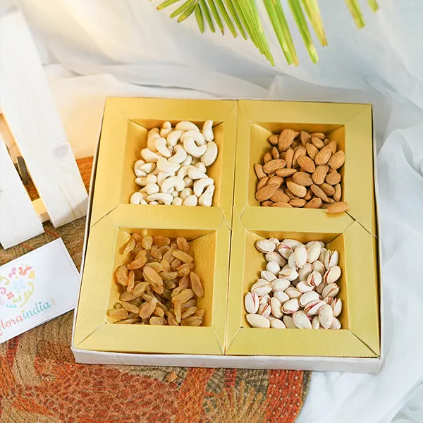 Pious Krishna Rakhi with Designer Dry Fruit Box