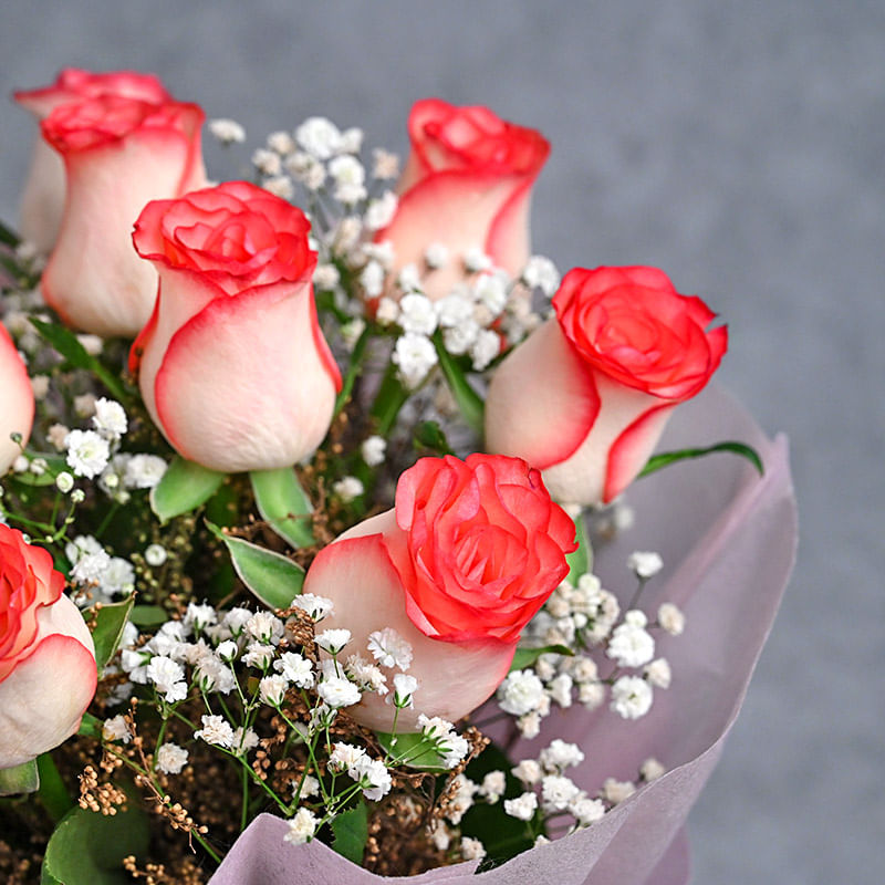 12 Pink Roses & Truffle Cake with Message Card 12 Pink Roses & Truffle Cake with Message Card