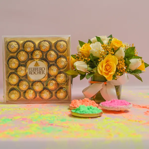 Ferrero Rocher & Mixed Roses Combo