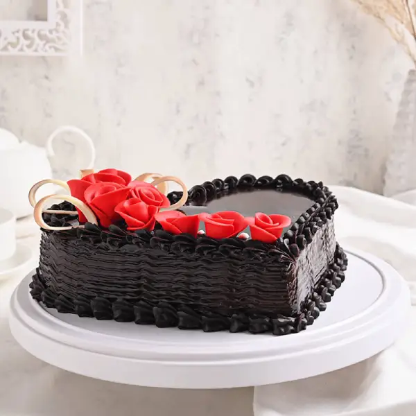 Heart Shape Chocolate Cake