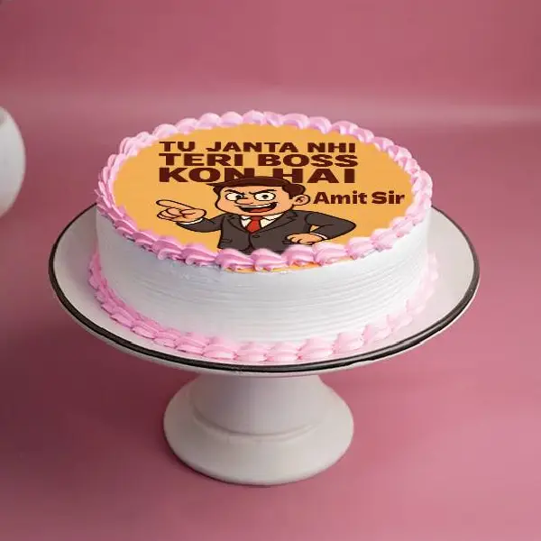 Playfull Boss Day Cake