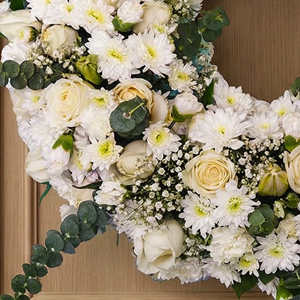 White Floral Wreath