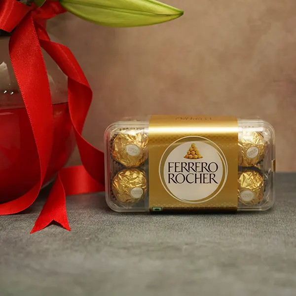 Deep Rosy Emotions with Ferrero Rocher 16 Pcs.