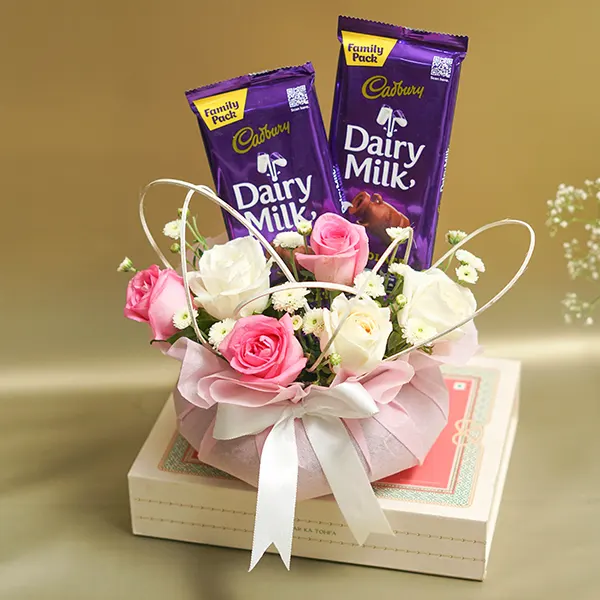 Dairy Milk Rose Vase