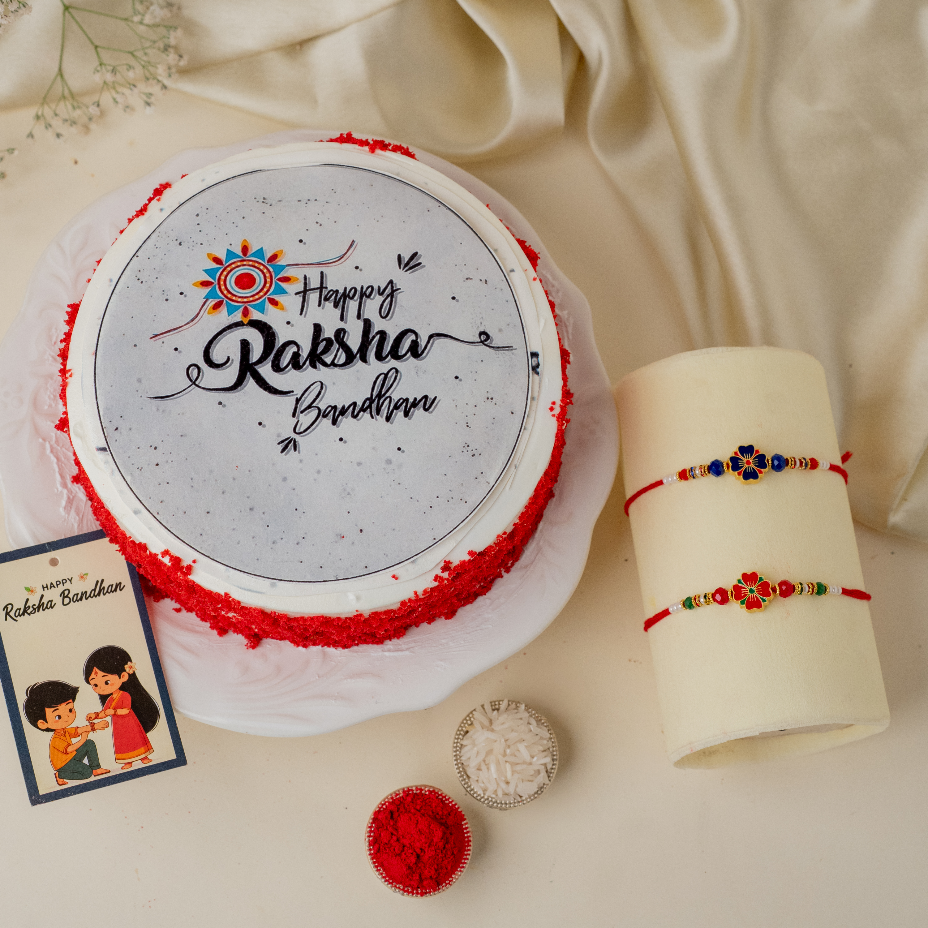 Floral Rakhi Combo & Cake Floral Rakhi Combo & Cake