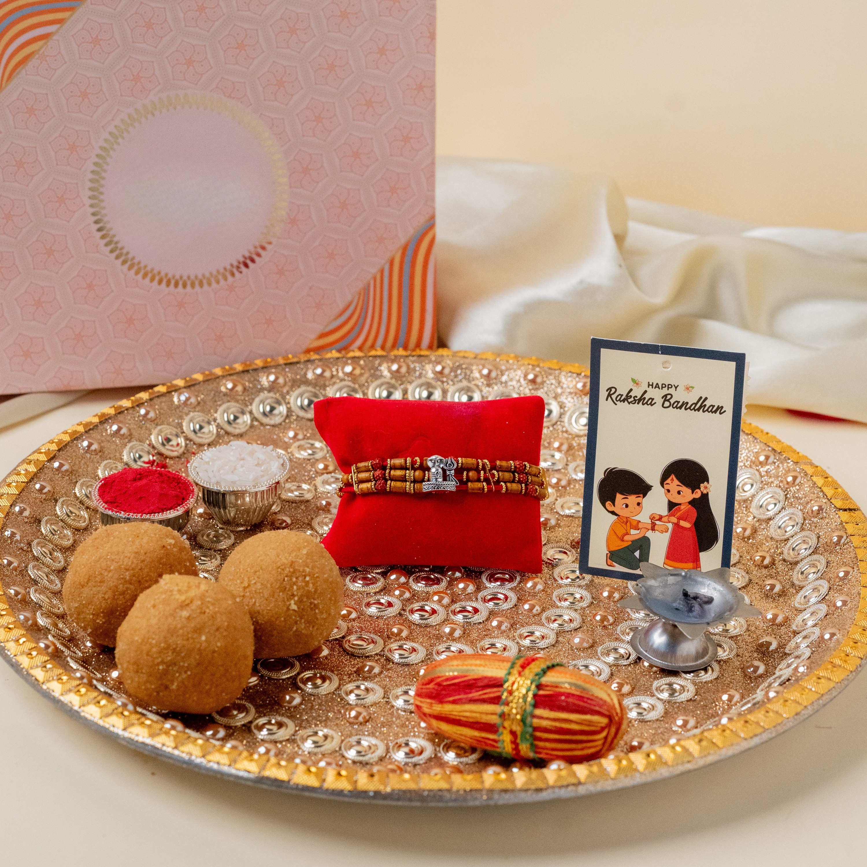 Moti Thali & Mahadev Rakhi Moti Thali & Mahadev Rakhi