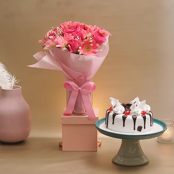 Mother's Day Blooms with Cake