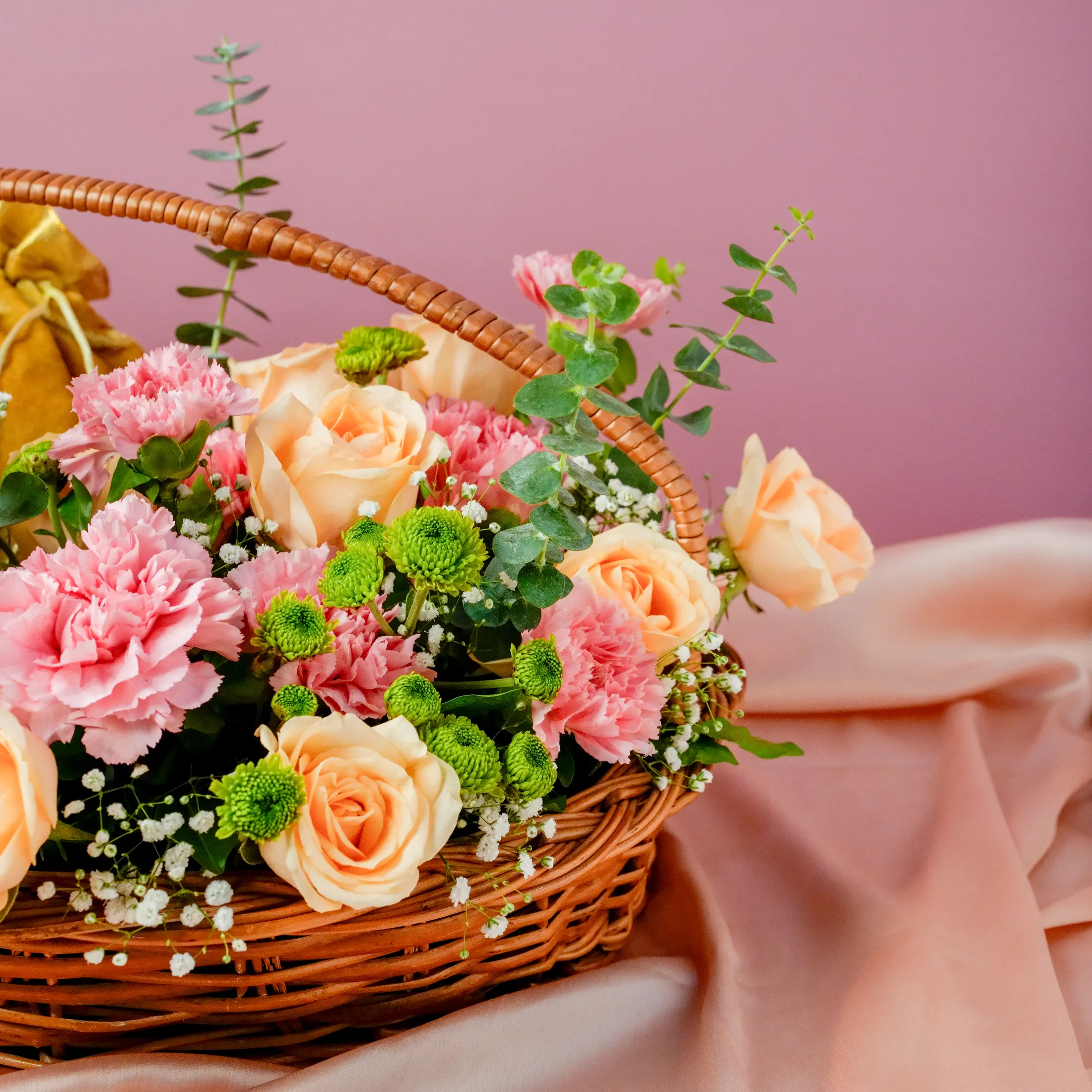 Peach Blossom Dry Fruit Basket