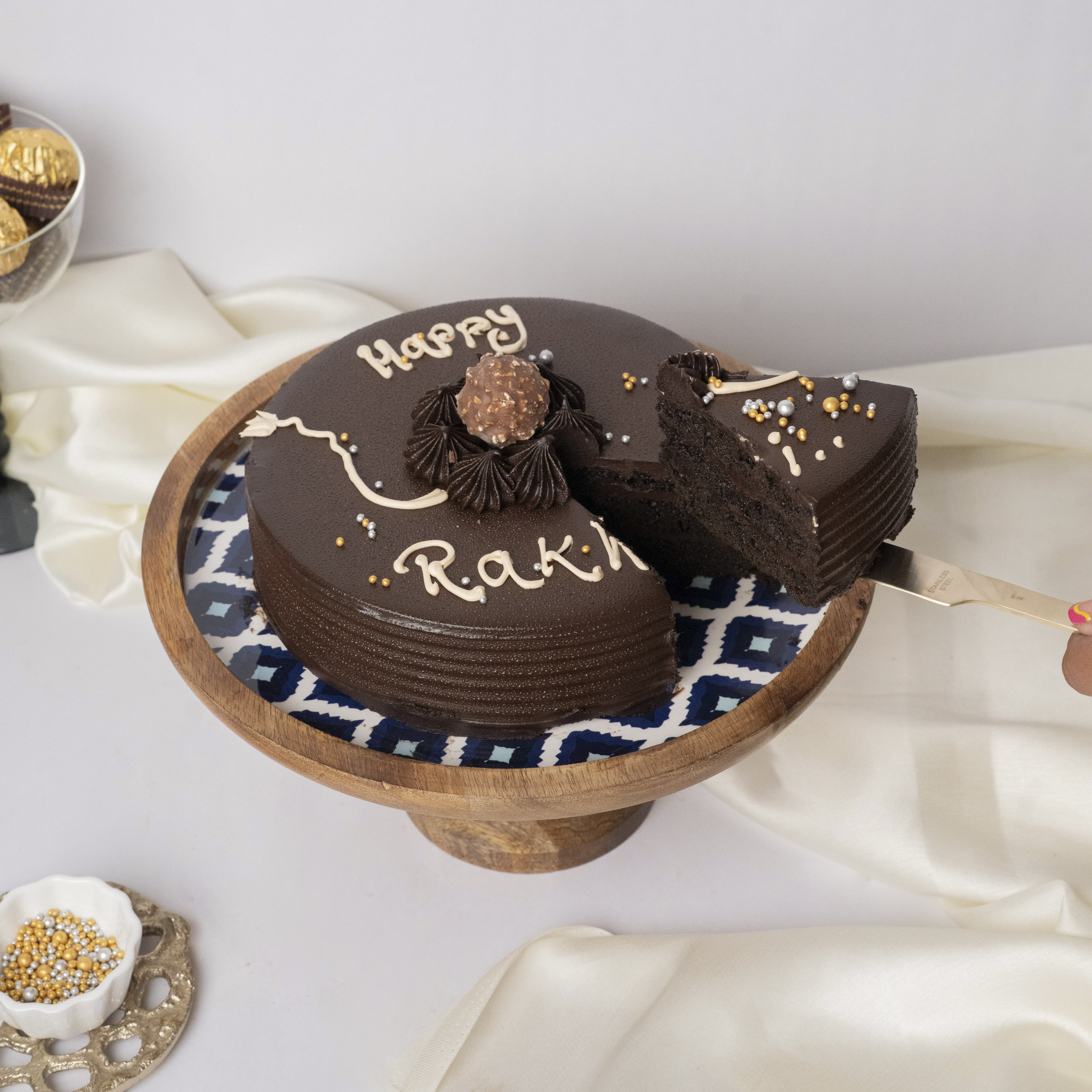 Sweet Bond Ferrero Rakhi Cake