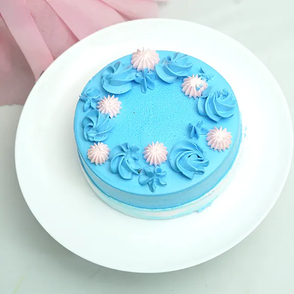Vanilla Cake with Pink Carnations