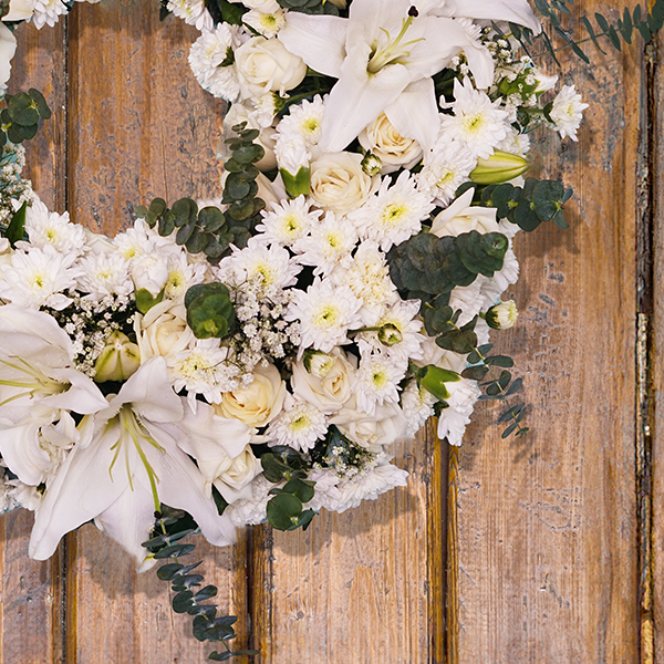 White Floral Wreath