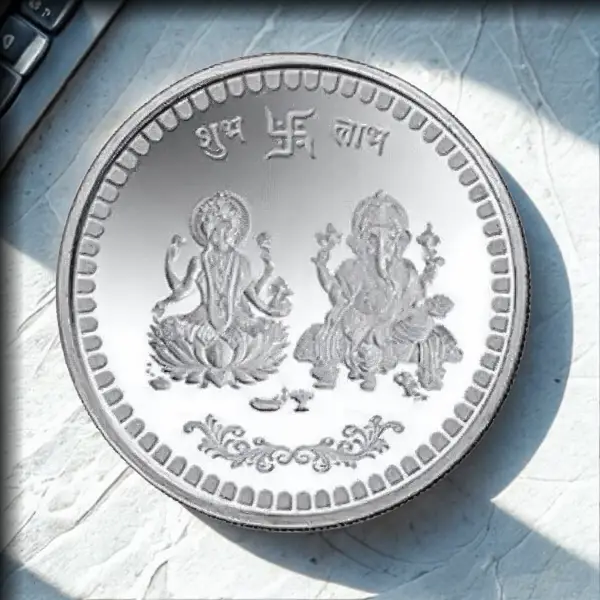 Laxmi Ganesha Silver Coin