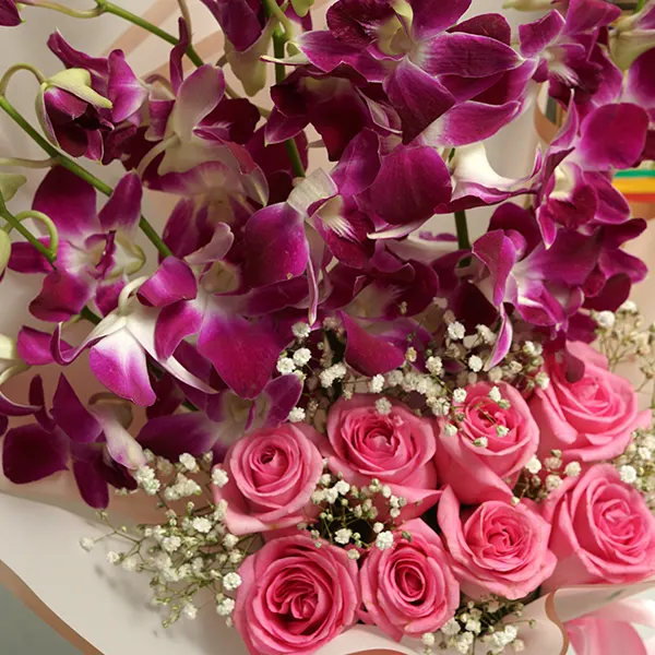 Orchid-Rose Pot with Nutty Goodness