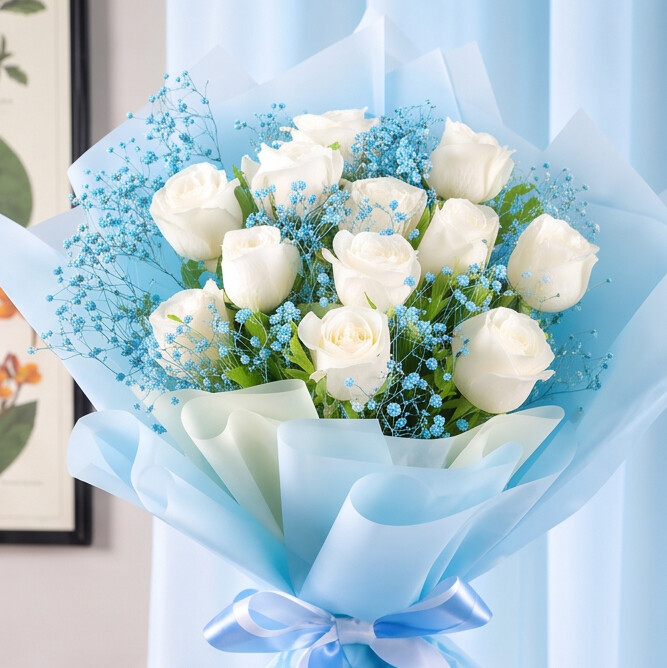 Purity  (12 White Roses)
