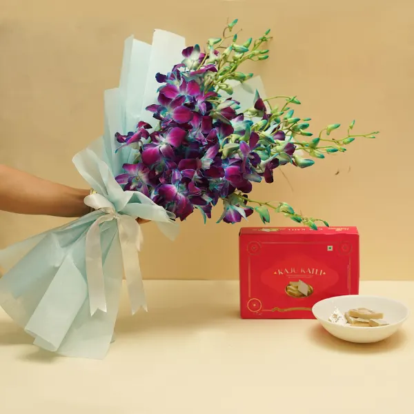 Festive Orchids & Kaju Barfi