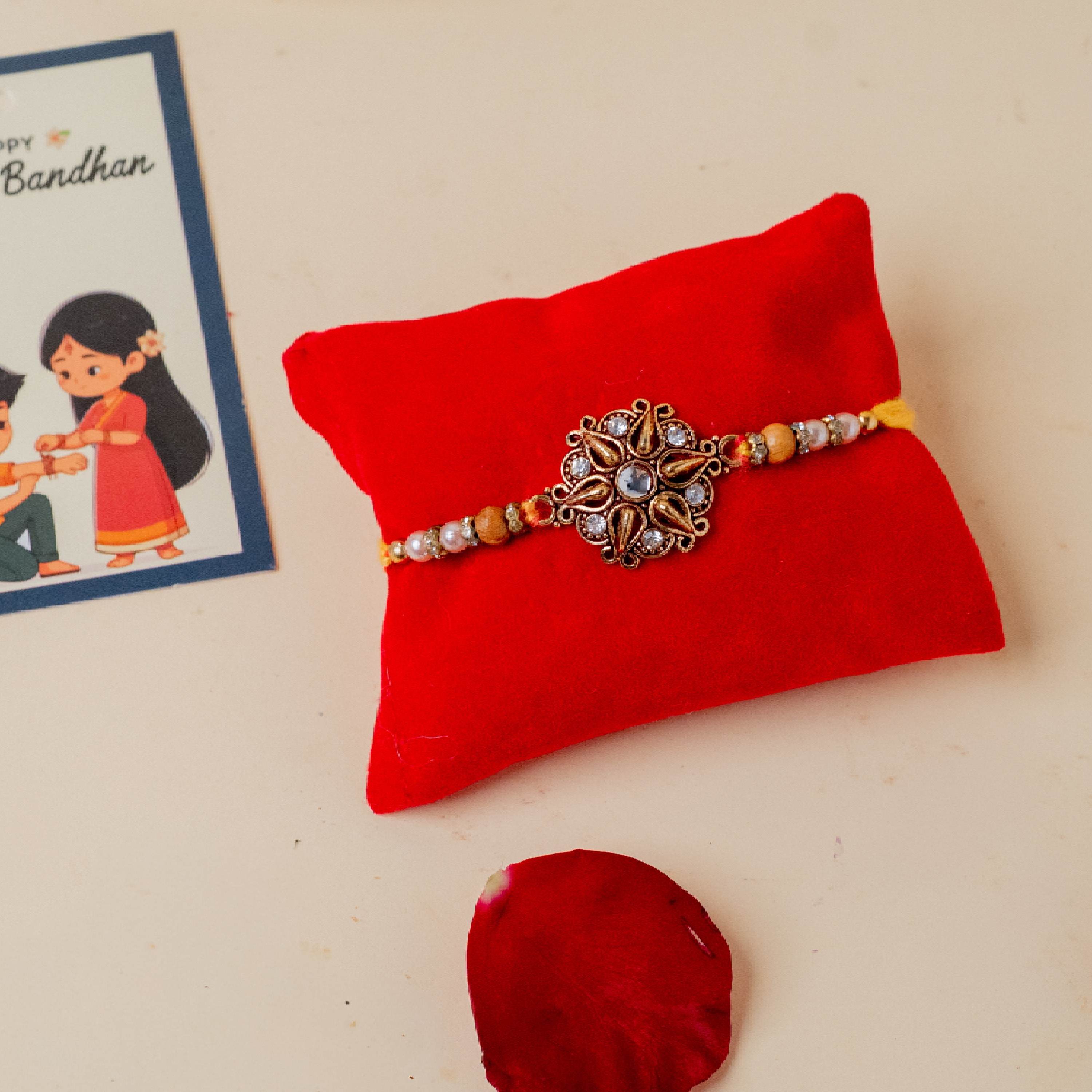 Elegant Rakhi & Laddoo