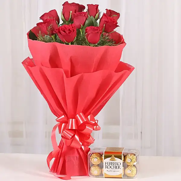 Awesome Red + Ferrero Rocher 16 Pcs