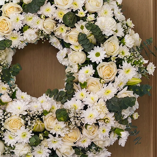 White Floral Wreath