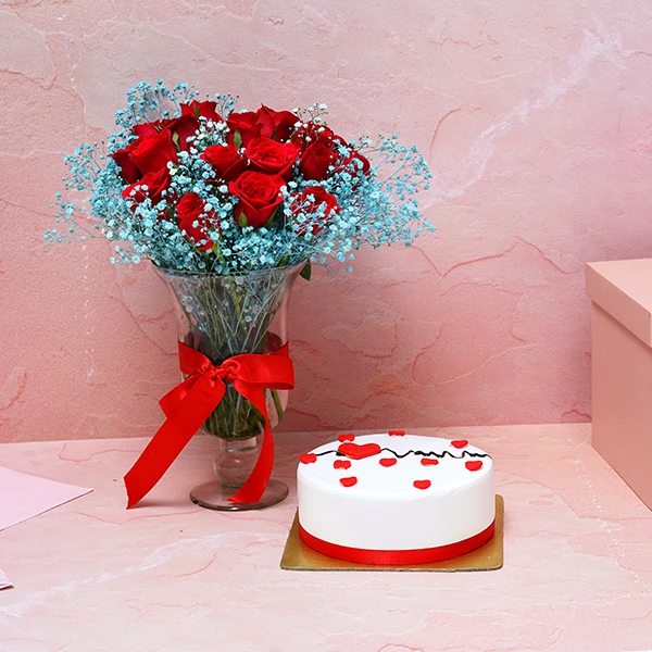 Rose With  Velvet Delight Combo