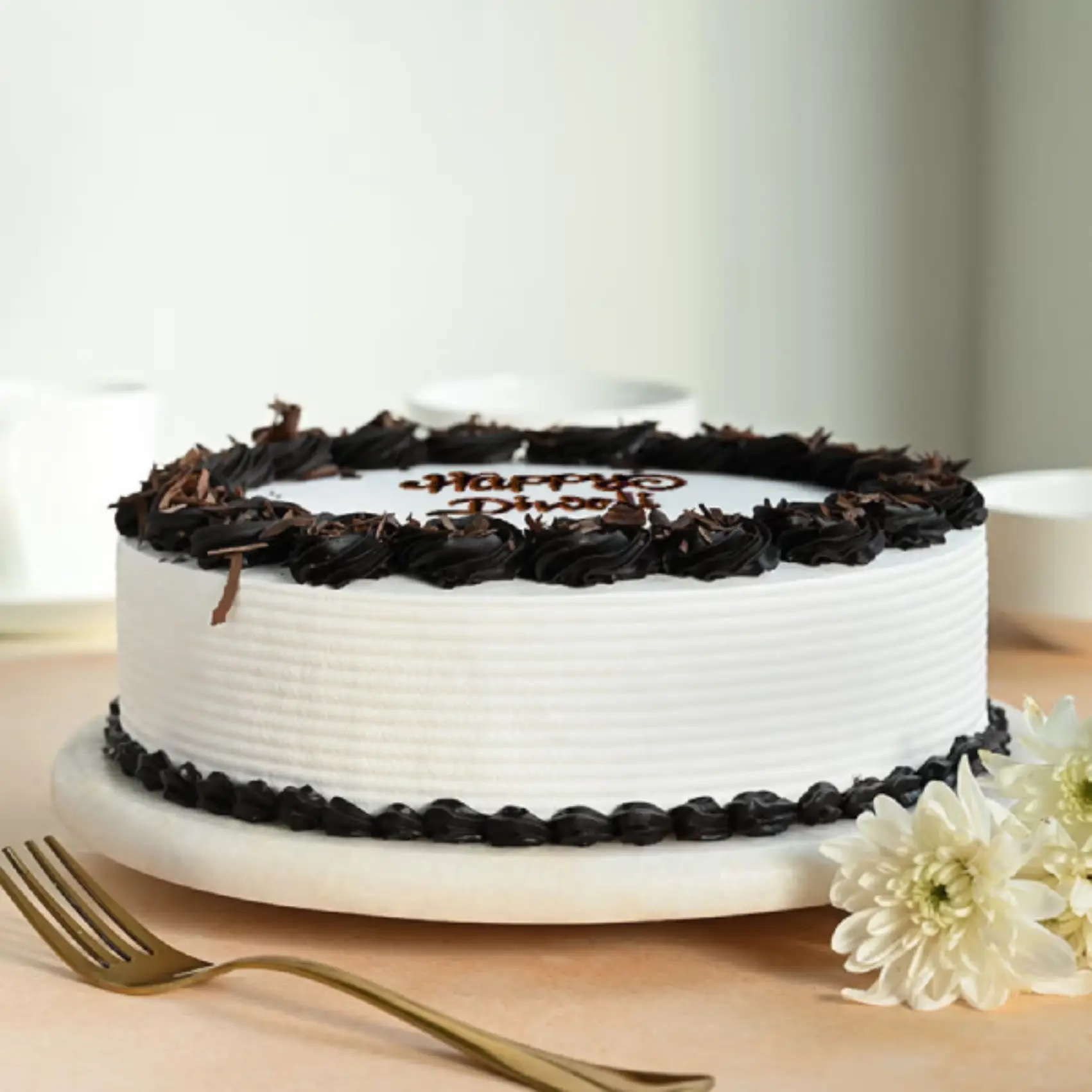 Happy Diwali Blackforest Cake