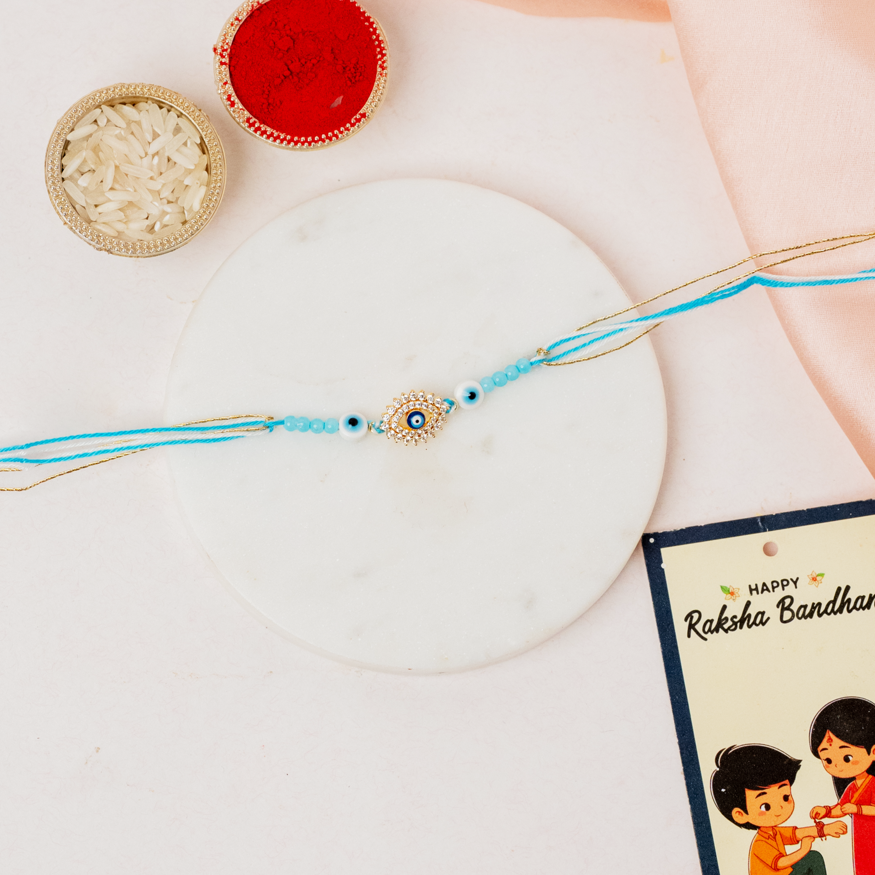 Evil Eye Moti Rakhi & Thaali