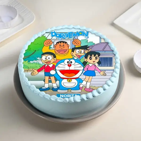 Doraemon Friends Theme Cake