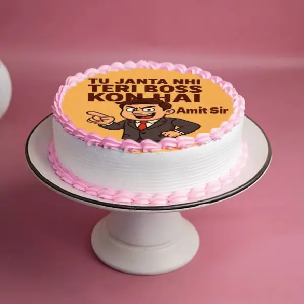 Playfull Boss Day Cake