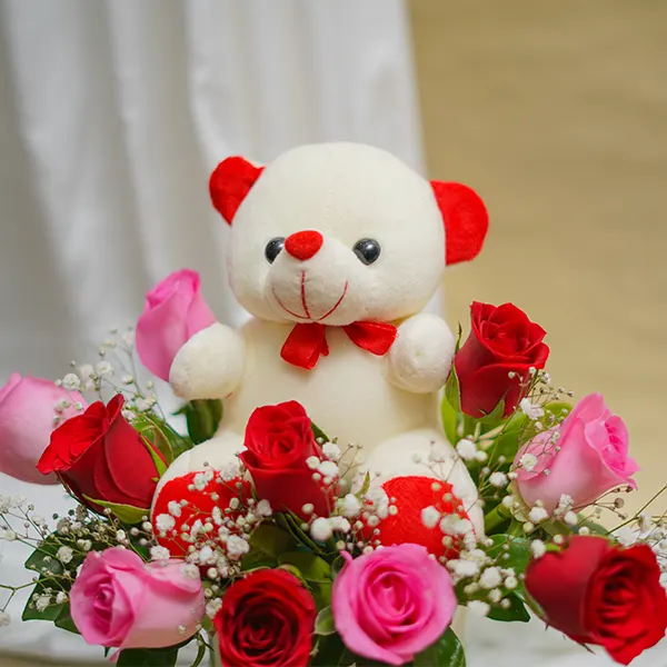 Gypso & Roses Floral with Teddy Bear