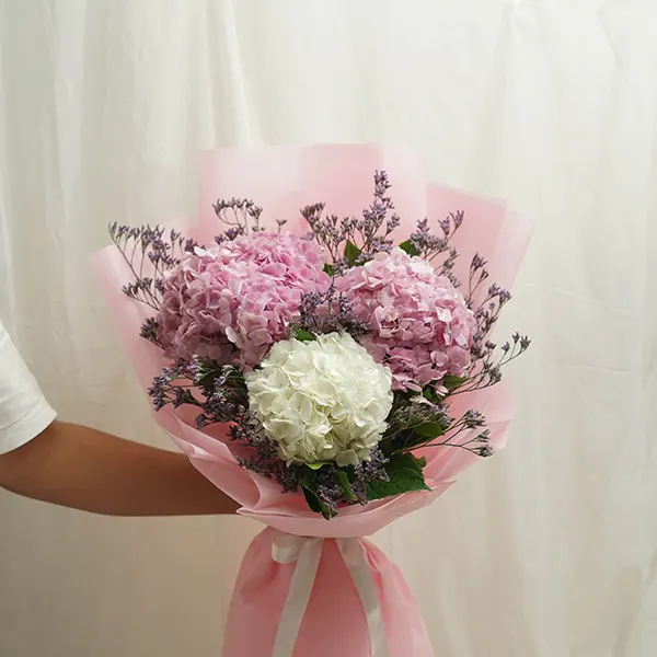 Pink & White Hydrangea Bouquet