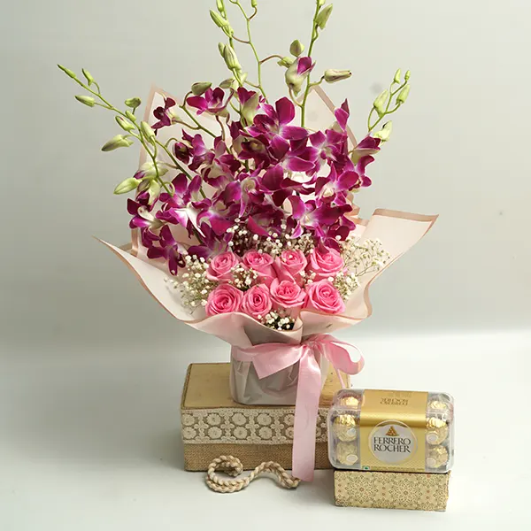 Chocolates & Orchid Rose Fusion
