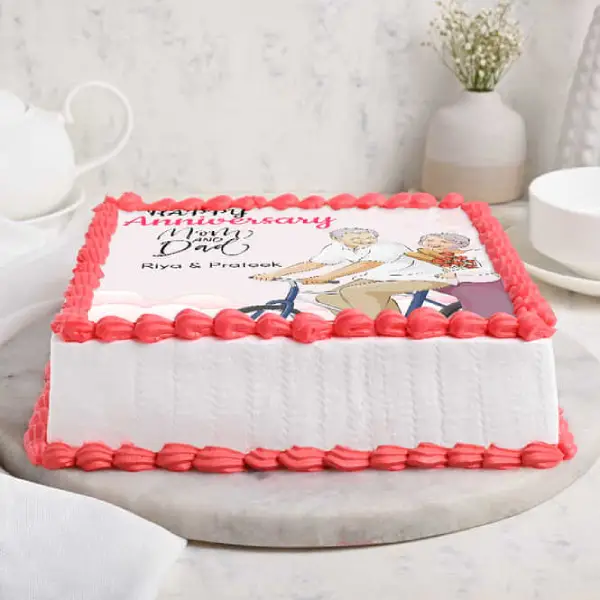 Mom & Dad Anniversary Cake